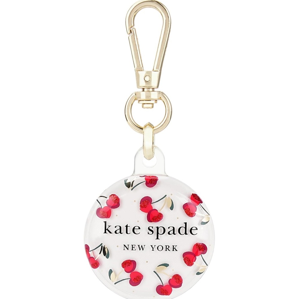 New Kate Spade Cherry Keychain / Apple Air Tag Protector & Holder